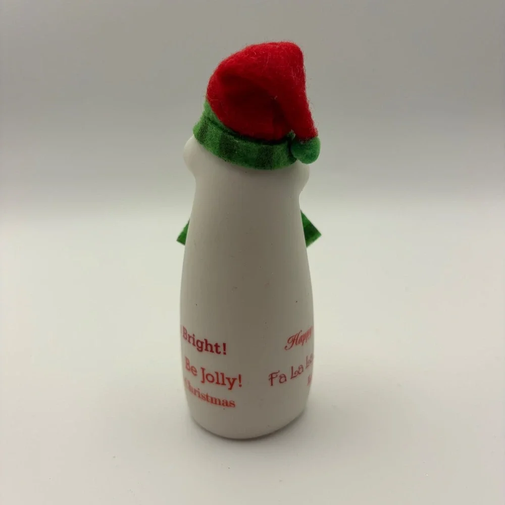Hallmark 2014 Snowman Christmas Ornament Oh What Fun Felt Hat Scarf White Red